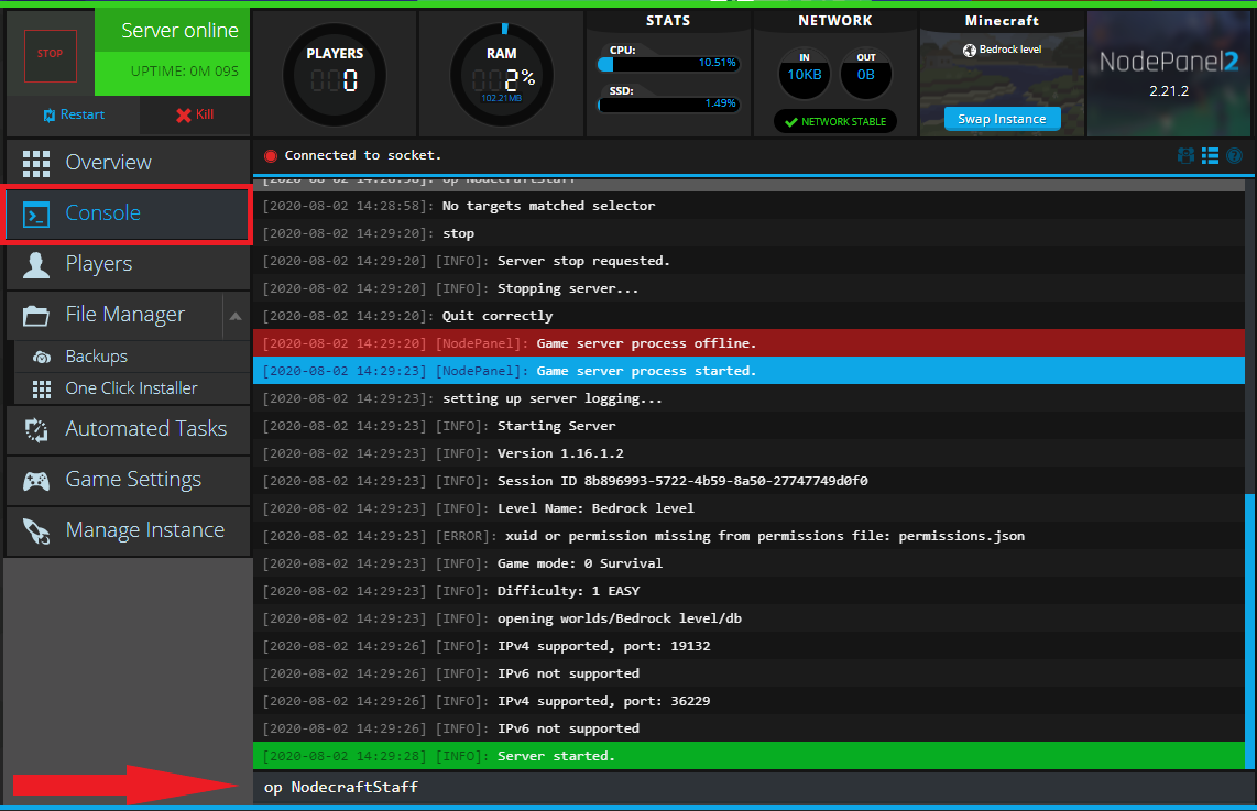 How to Setup OP (admin) on Your Minecraft Bedrock Edition Server